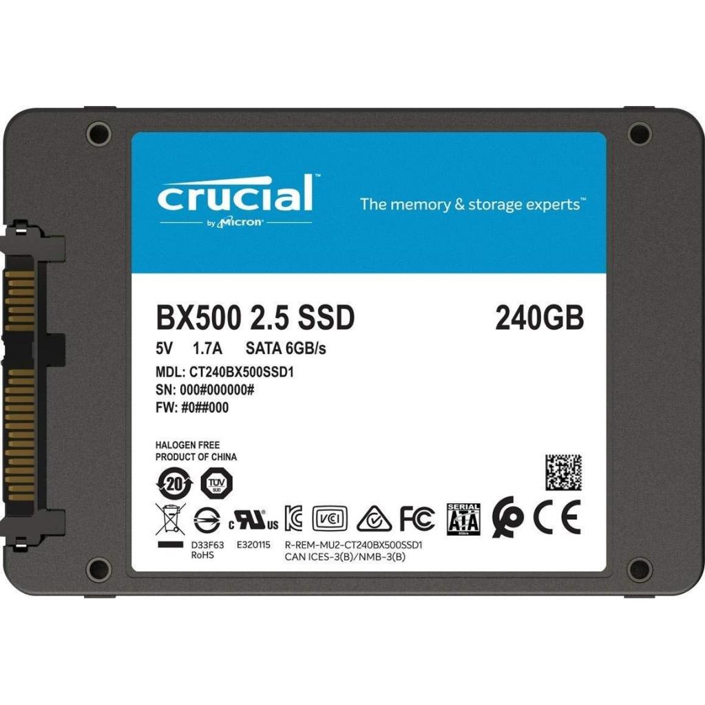 Накопичувач SSD 2.5' 240GB Crucial CT240BX500SSD1