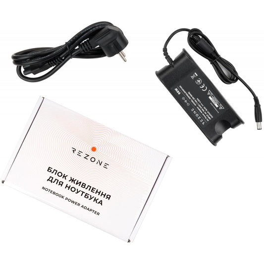 Блок живлення до ноутбука Rezone DELL 90W 19.5V 4.62A роз'єм 7.4*5.0 (RZPSDL90197450)