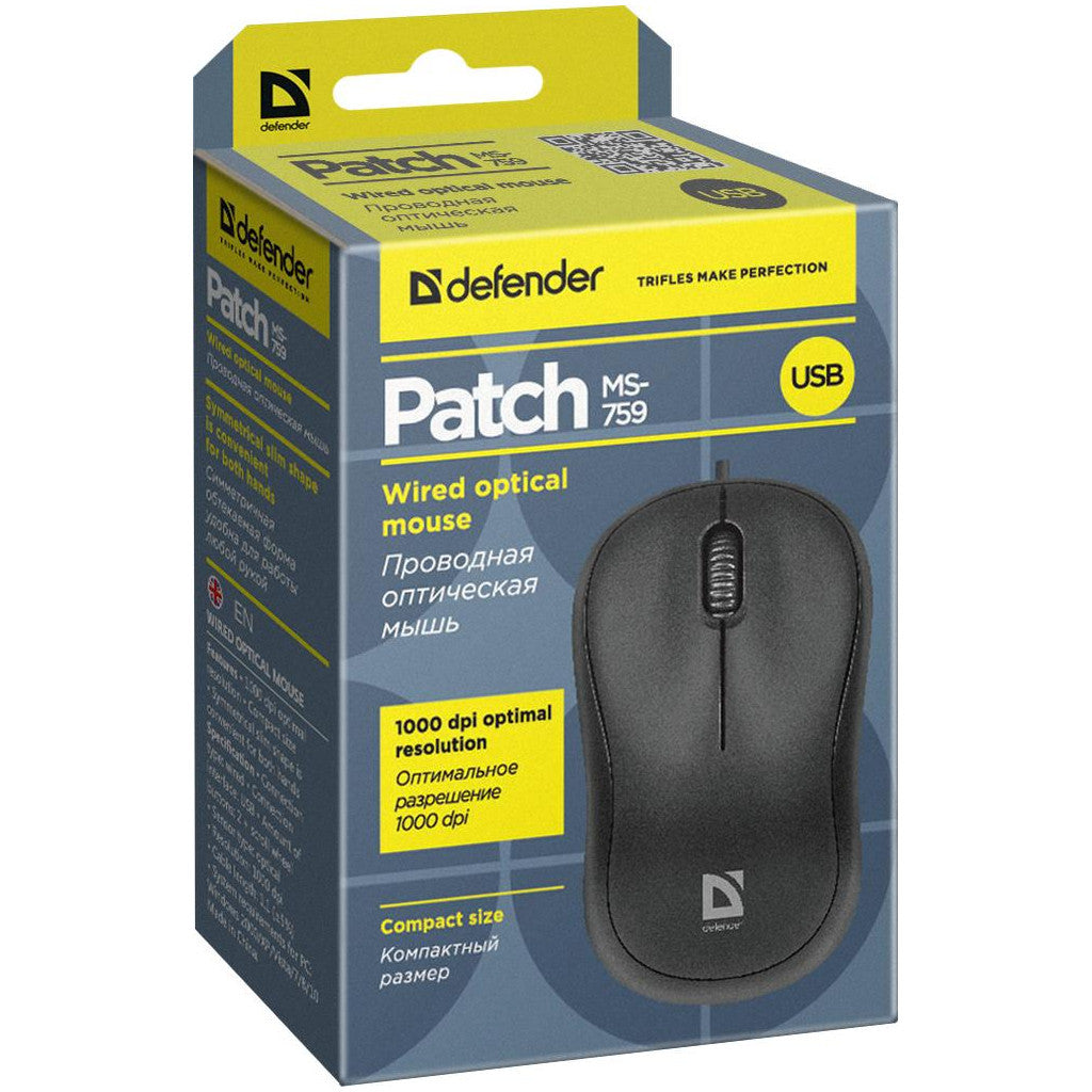 Мышка Defender Patch MS-759 Black (52759)
