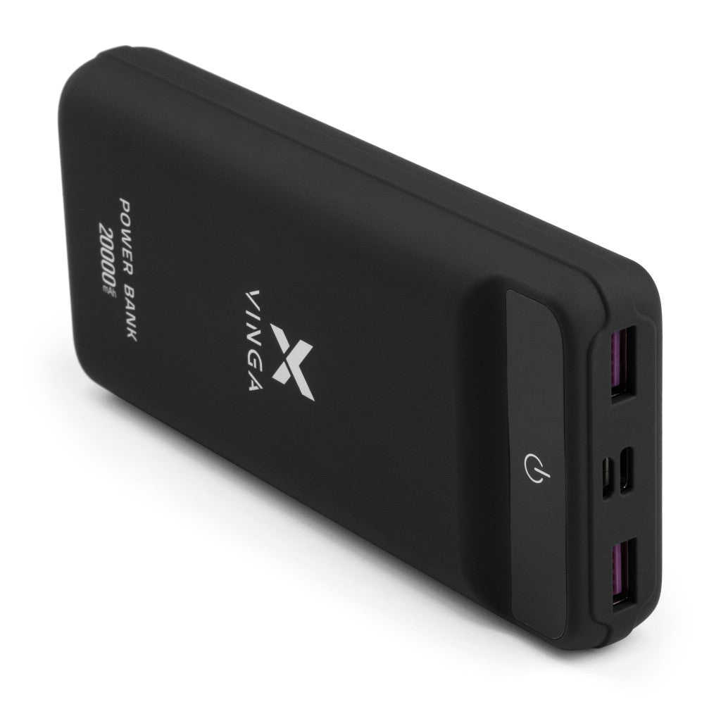 Универсальная батарея Vinga 20000 mAh QC3.0 Display soft touch black (VPB2QLSBK)