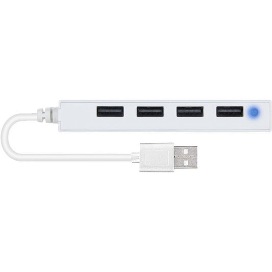 Концентратор Speedlink SNAPPY SLIM USB Hub, 4-Port, USB 2.0, Passive, White (SL-140000-WE)