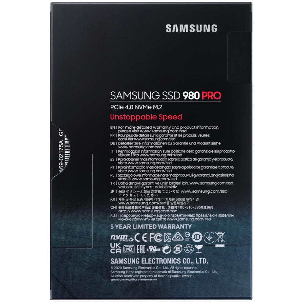 Накопичувач SSD Samsung 980 PRO 1TB (MZ-V8P1T0BW)
