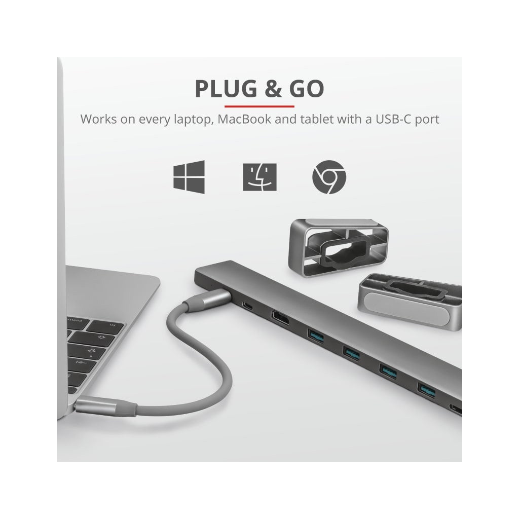 Концентратор Trust Dalyx Aluminium 10-in-1 USB-C Multi-Port Dock (23417_TRUST)