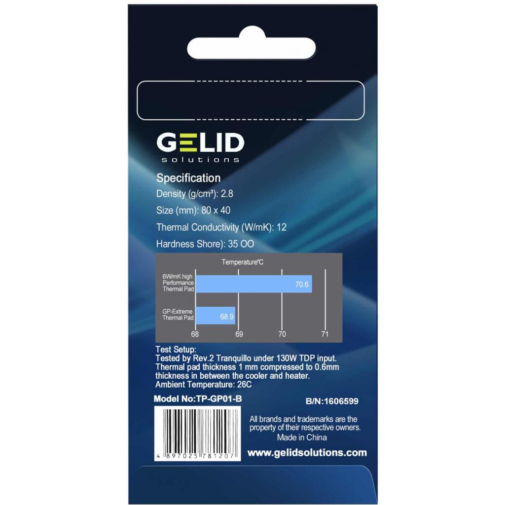 Термопрокладка Gelid Solutions GP-Extreme 80x40x1.5mm (TP-GP01-C)