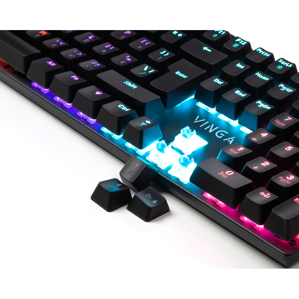 Клавіатура Vinga KBGM-100 LED Blue Switch USB Black