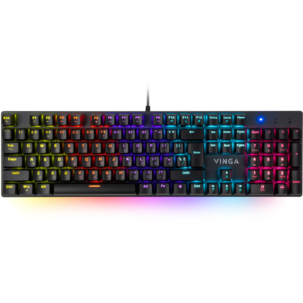 Клавіатура Vinga KBGM-100 LED Blue Switch USB Black
