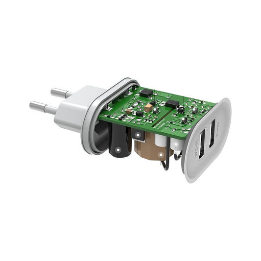 Зарядний пристрій Ugreen CD104 2xUSB 3.4A Charger (White) (20384)