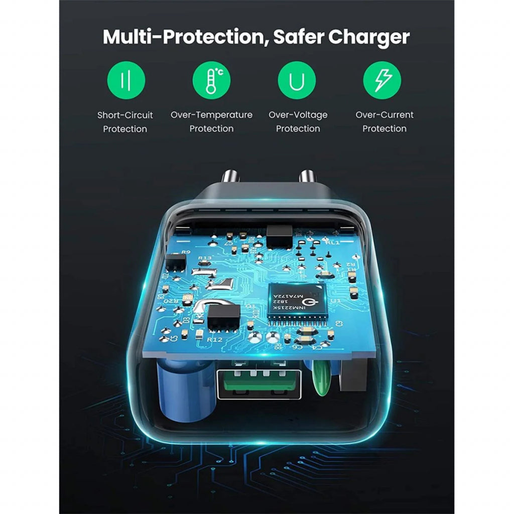 Зарядное устройство для Ugreen CD122 18W USB QC 3.0 Charger (Black) (70273)