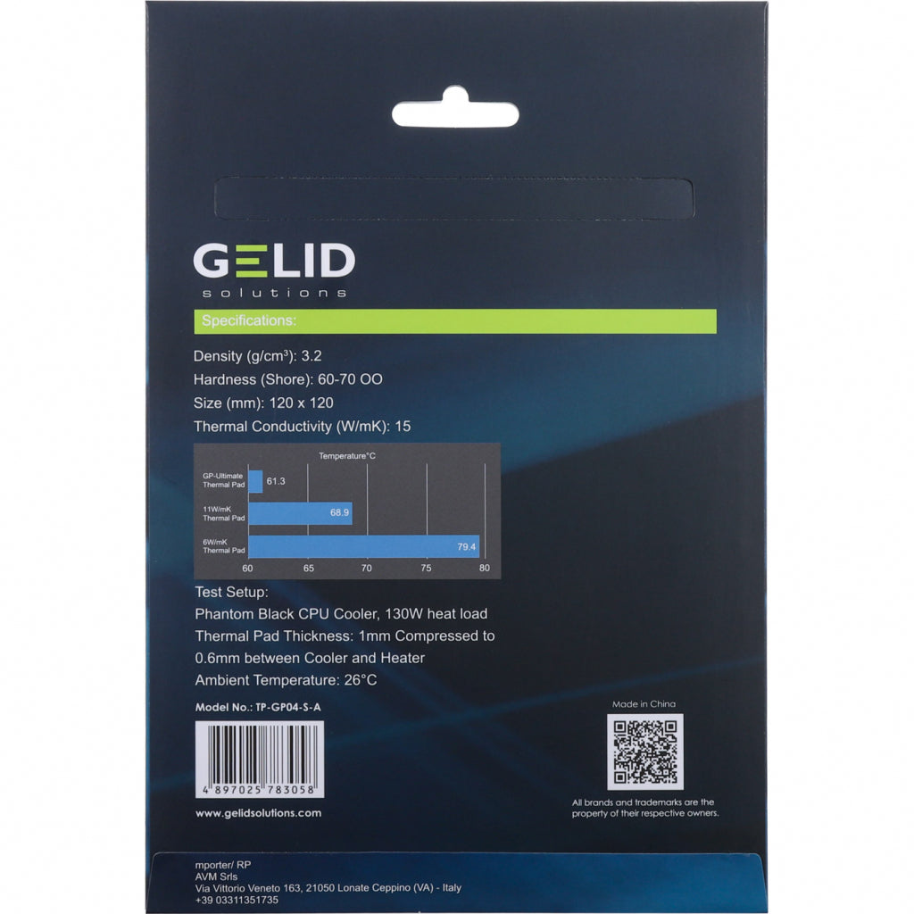 Термопрокладка Gelid Solutions GP-Ultimate Thermal Pad 120x120x2 mm (TP-GP04-SD)