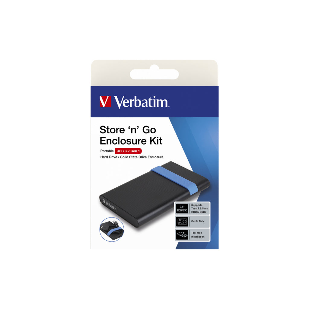 Карман внешний Verbatim SSD/HDD 2.5" USB 3.2 GEN 1-SuperSpeed (53106)