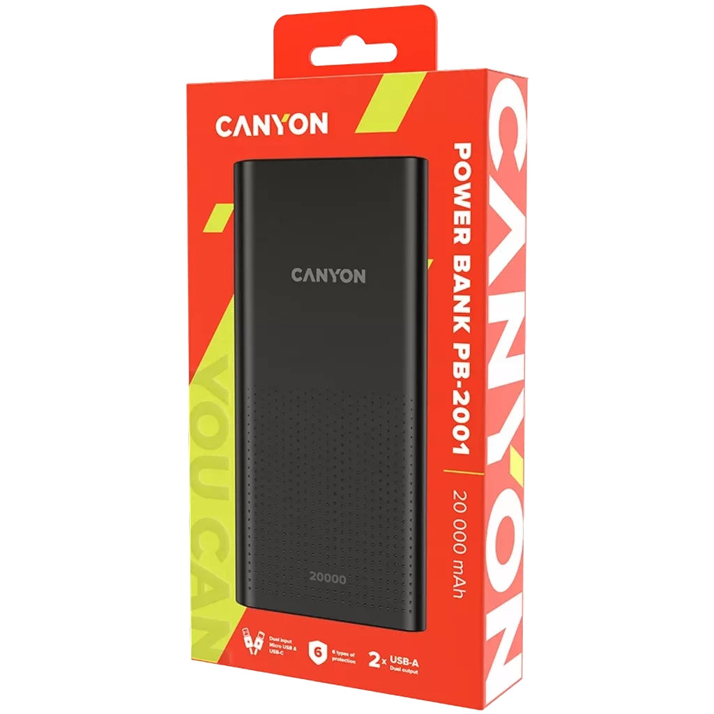 Универсальная батарея Canyon 20000mAh (CNE-CPB2001B)