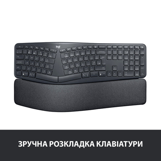 Клавиатура Logitech ERGO K860 Bluetooth/Wireless UA Black (920-010108)