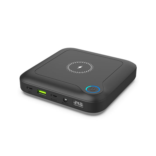 Батарея универсальная PowerPlant 24000mAh, PD/60W, DC 12-24V, 9 connectors, QC/3.0, USB-C*2, USB-A, Wireless (PB930463)