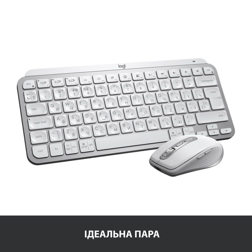 Клавиатура Logitech MX Keys Mini Wireless Illuminated RU Pale Grey (920-010499)