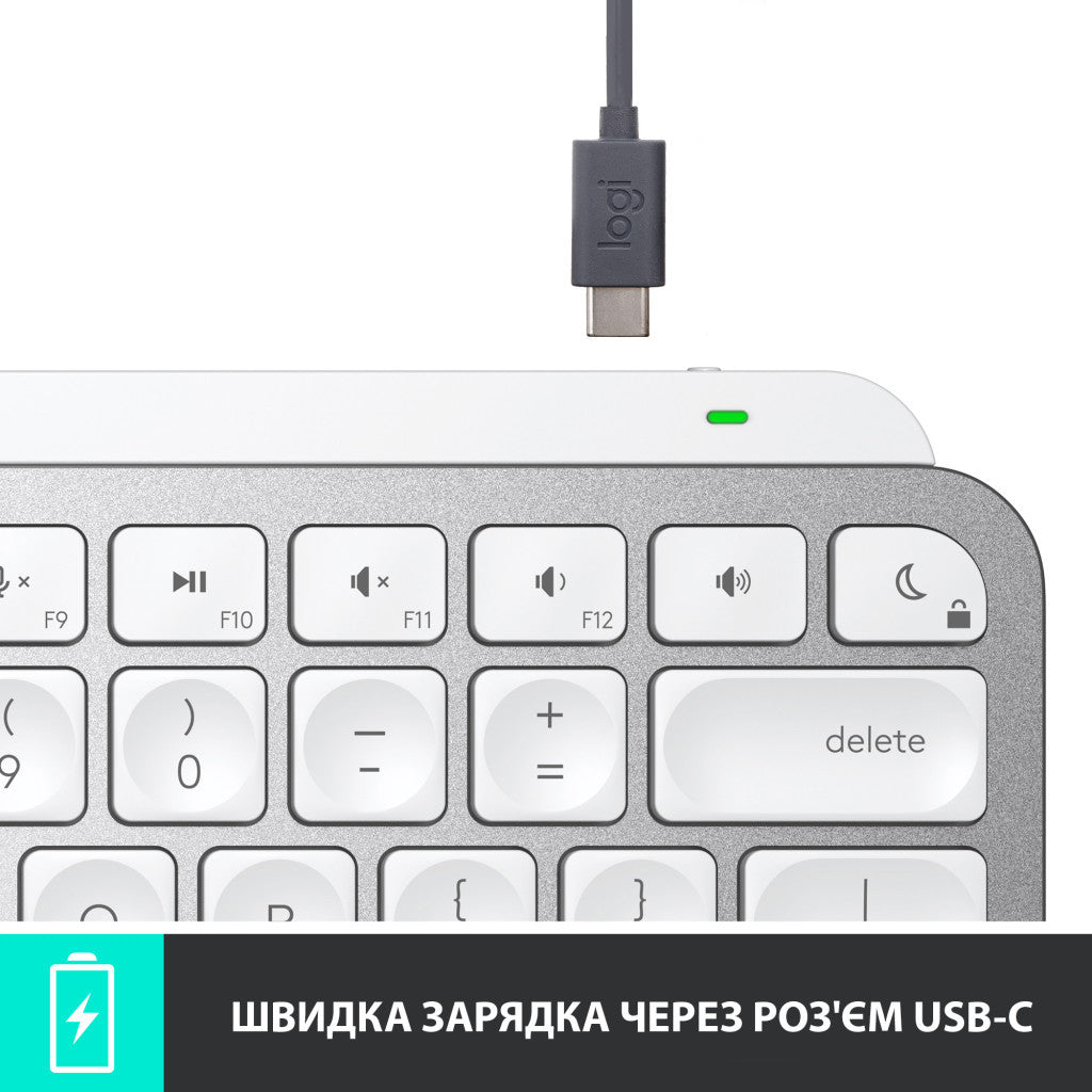 Клавиатура Logitech MX Keys Mini Wireless Illuminated RU Pale Grey (920-010499)