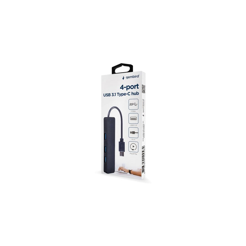 Концентратор Gembird USB-C UHB-U3P4-01 4 ports USB 3.1