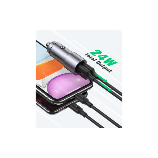 Зарядний пристрій Ugreen USB-A Dual 24W QC Grey (CD130)