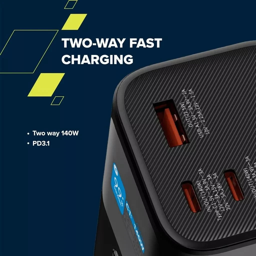 Батарея универсальная Canyon PB-2010 27000mAh PD/3.1/140Wh, in/out2xUSB-C PD/140W, outUSB-A/22.5W (CNE-CPB2010DG)