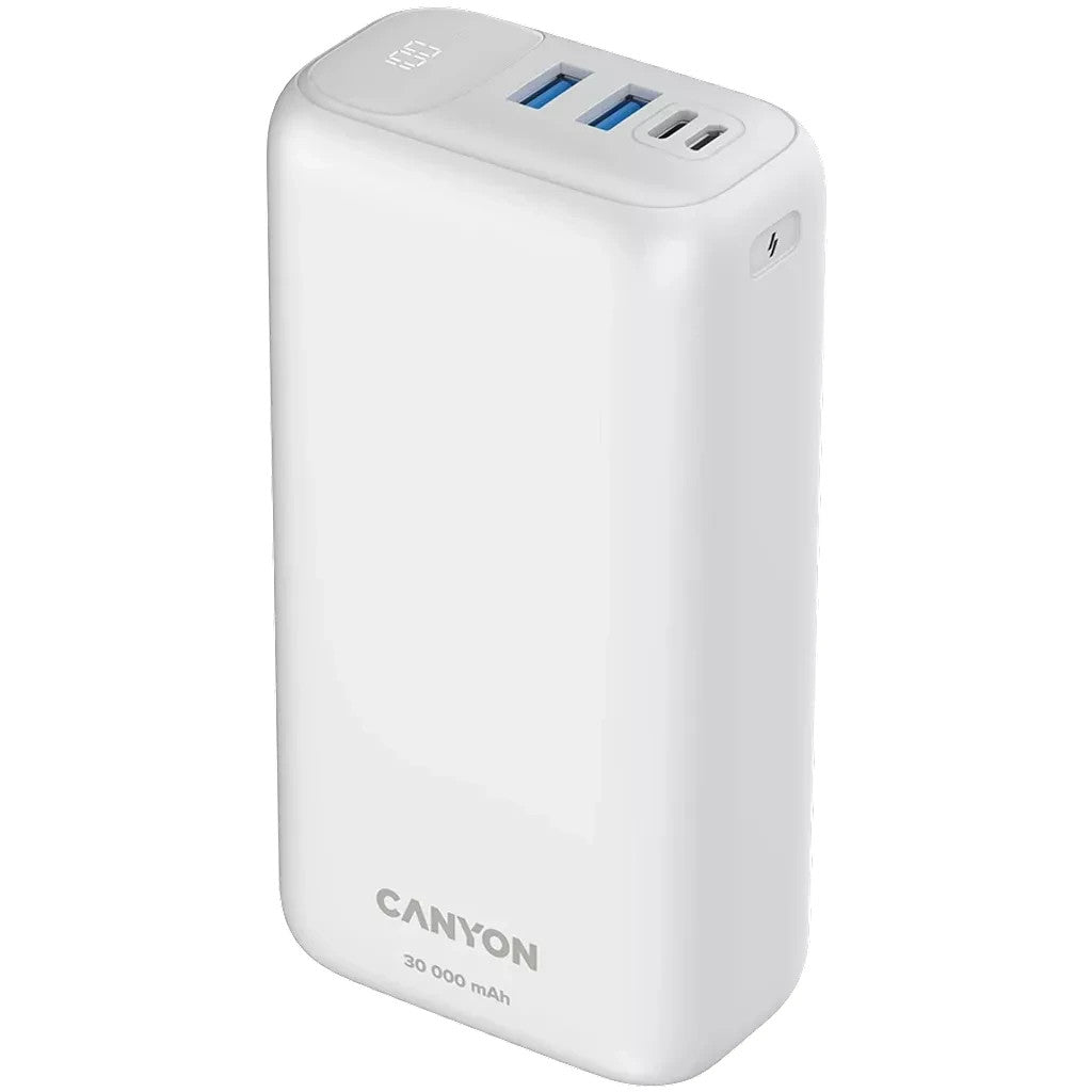Батарея универсальная Canyon PB-301 30000mAh PD/20W, QC/3.0 (CNE-CPB301W)