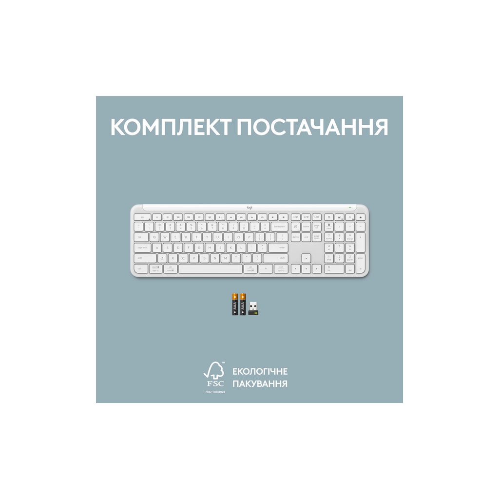 Клавиатура Logitech K950 Bluetooth/Wireless UA Off-White (920-012466)
