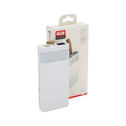 Универсальная батарея XO 20000mAh, PD/20W, QC/22.5W, Flashlight, Micro-USB, Type-C, USB-A*2, белая (XO-PR129W / 29304)
