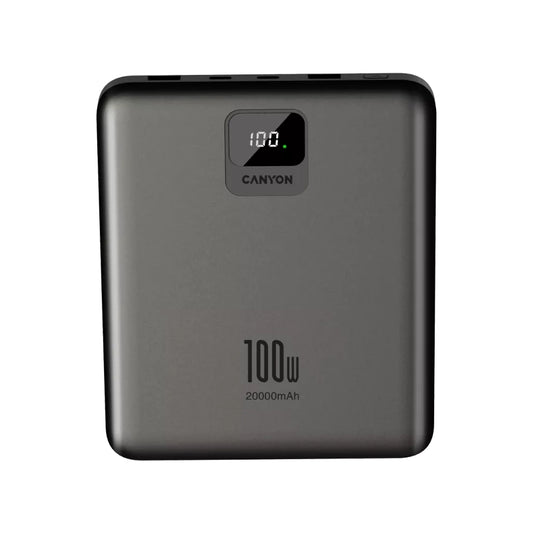 Батарея универсальная Canyon PB-2008 20000mAh PD/100W QC/3.0 (CNE-CPB2008DG)