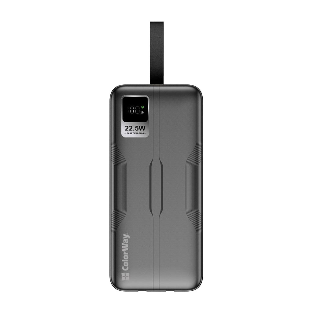 Павербанк ColorWay 50000 mAh PD/18W, QC3.0/22.5, Digital Display, Black (CW-PB500LPC5BK-PDD)