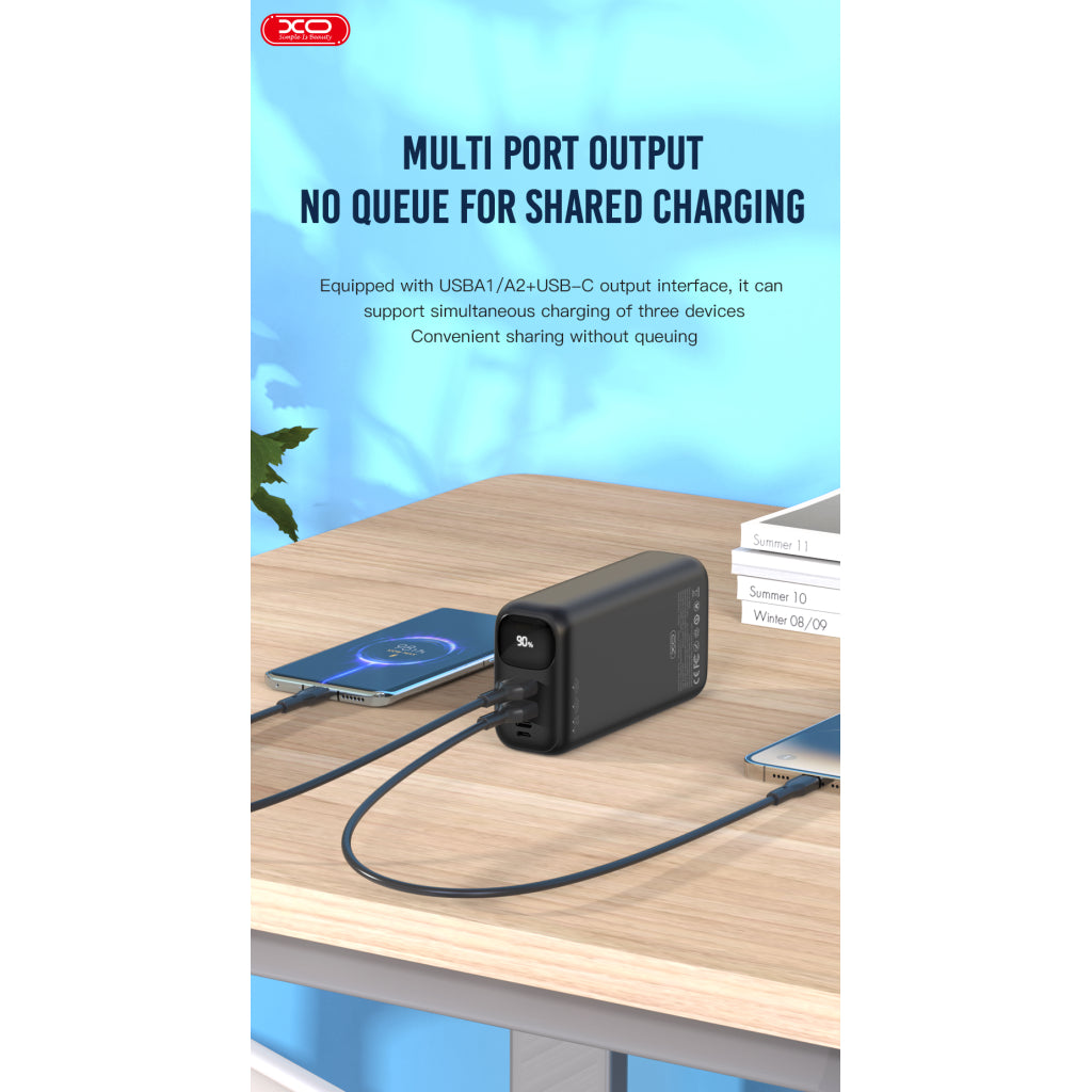 Батарея универсальная XO 30000mAh, PD/20W, QC/22.5W, черный (PR200_Black)