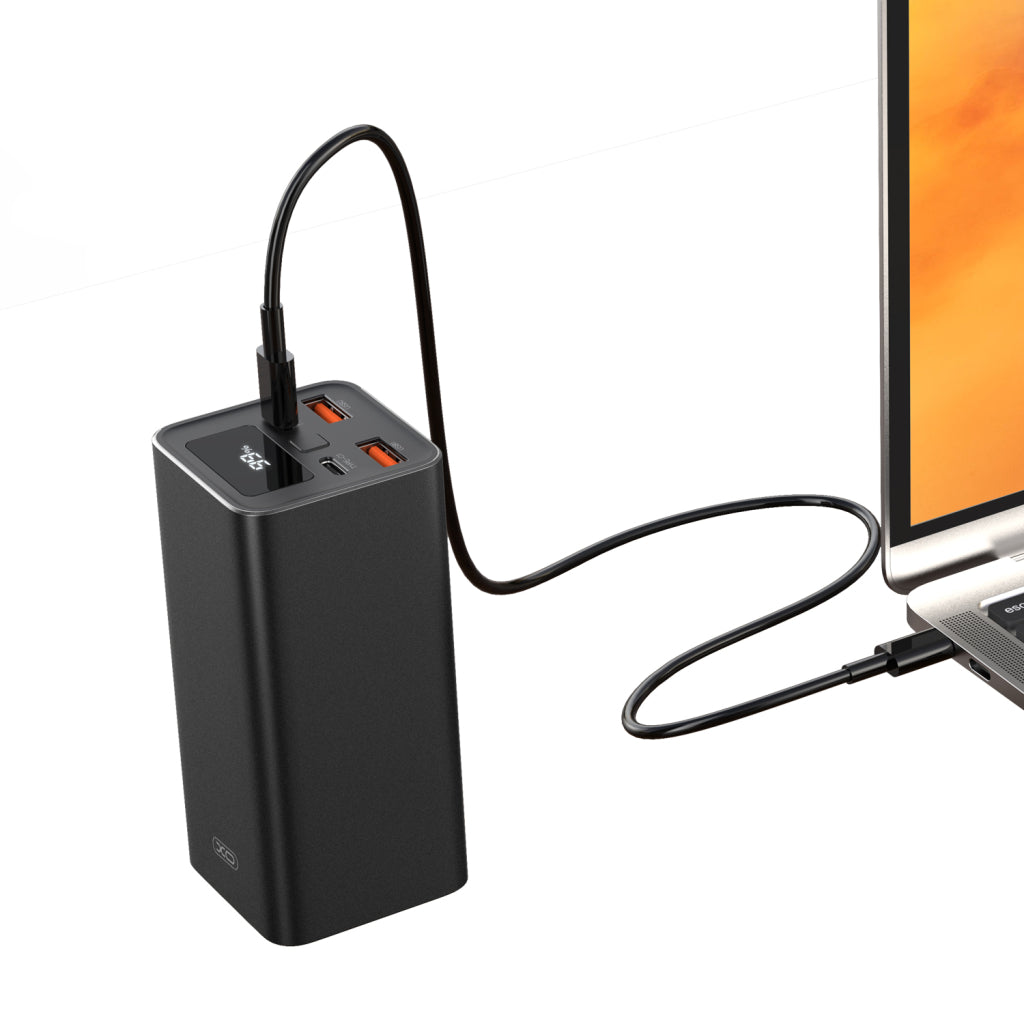 Батарея универсальная XO 20000mAh, PD/65W для ноутбука, QC/22.5W, черный (PB97_Black)