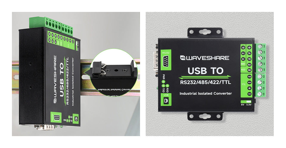 Промисловий USB конвертер до RS232/RS485/RS422/TTL Waveshare 23996