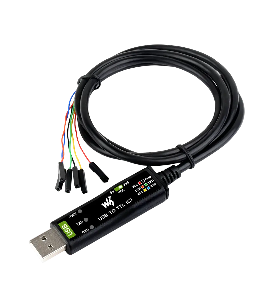 Кабель USB-C to TTL(C) 6-Pin Industrial, FT232RNL, Waveshare 26739