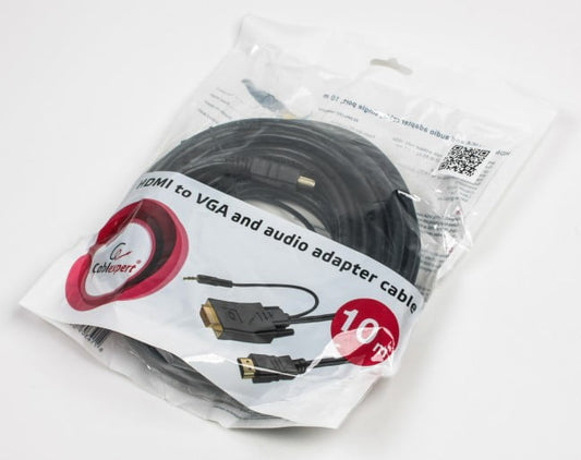 Кабель HDMI to VGA 10 метрів Cablexpert (A-HDMI-VGA-03-10M)
