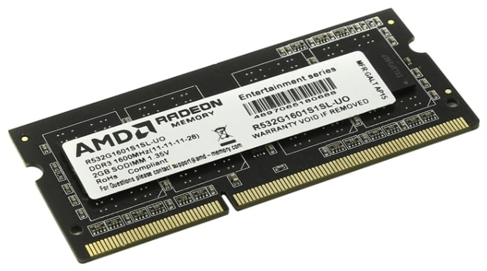 AMD 2 GB SODIMM DDR3L 1600 MHz (R532G1601S1SL-UO)