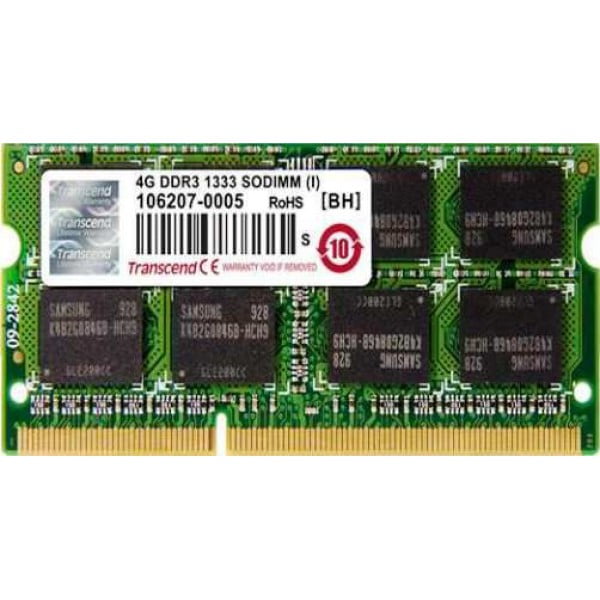 Transcend 4 GB SODIMM DDR3 1333 MHz (TS512MSK64V3N)
