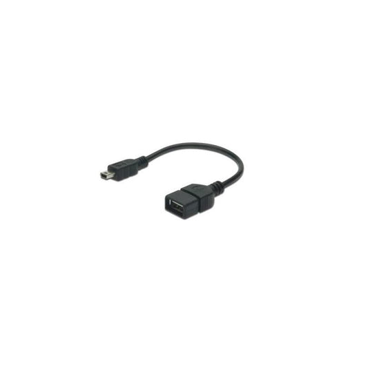 Дата кабеля USB 2.0 AF to mini-B 5P OTG DIGITUS (AK-300310-002-S)