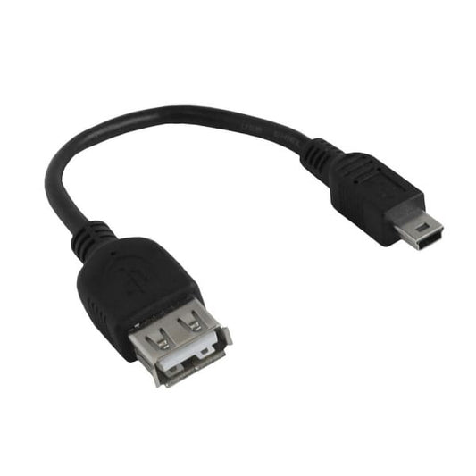 Дата кабеля USB 2.0 AF to mini-B 5P OTG DIGITUS (AK-300310-002-S)
