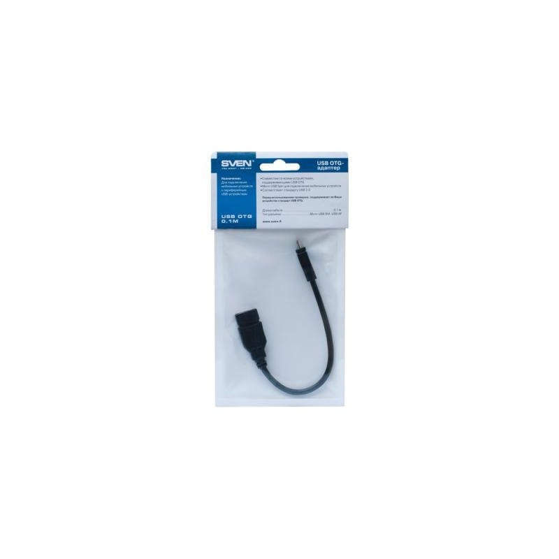 Дата кабель USB 2.0 AF to Micro 5P OTG 0.1m SVEN (1300128)