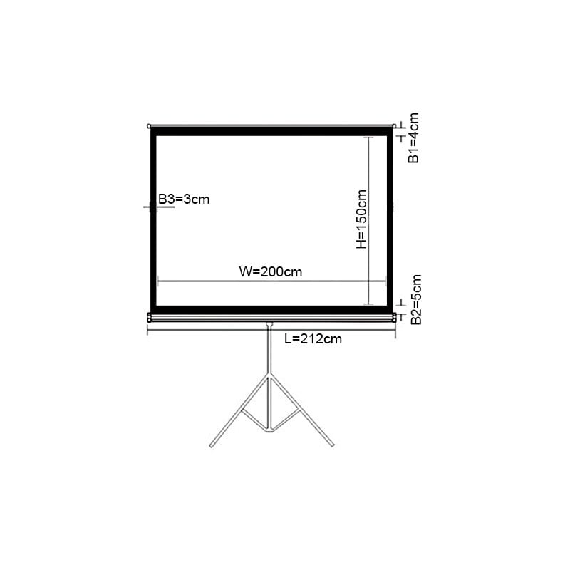 Проекционный экран Brateck PSDC100/ на треноге 200*150