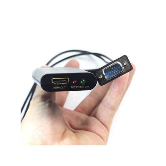 Переходник VGA to HDMI; дополнительное питание; аудио 3.5мм; Aixxco; AYC-VH01