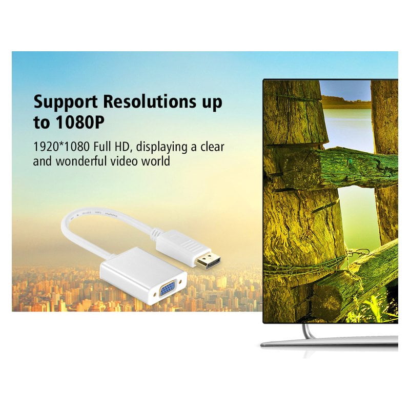 Переходник DisplayPort(M) to VGA(F)/Ugreen 20406