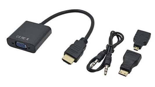 Переходник HDMI-Micro/HDMI-Mini to VGA; аудио 3.5мм; Tishric TSR021