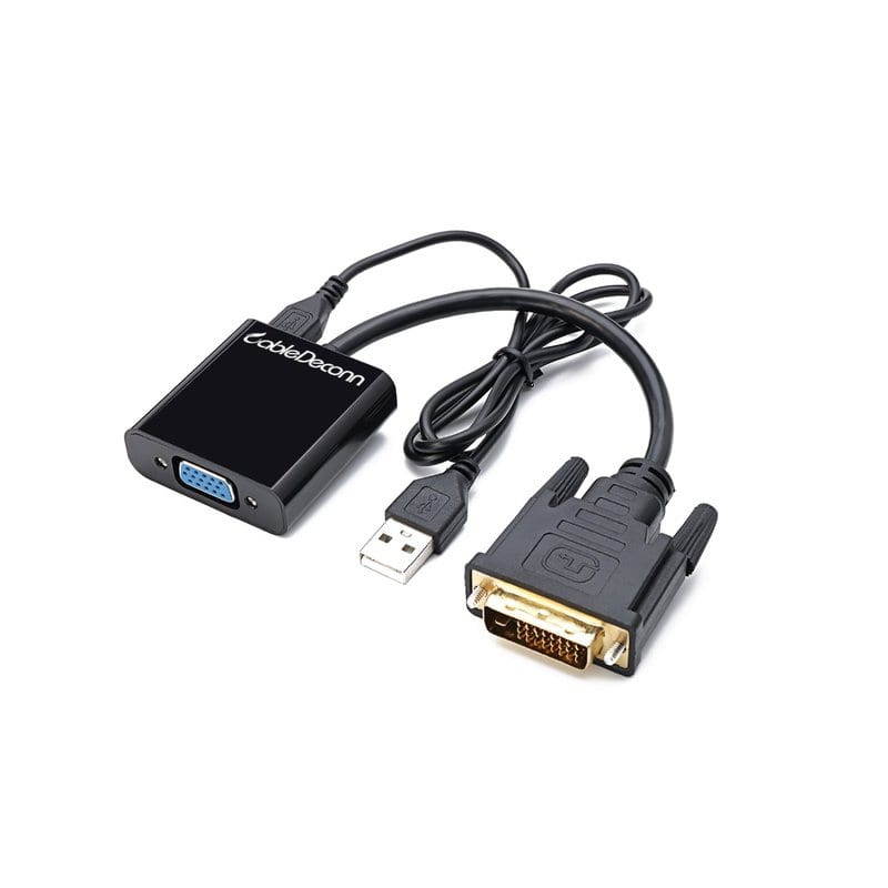 Переходник DVI-D 24+1 на VGA активный/ CableDeconn/ Full HD/ USB питание