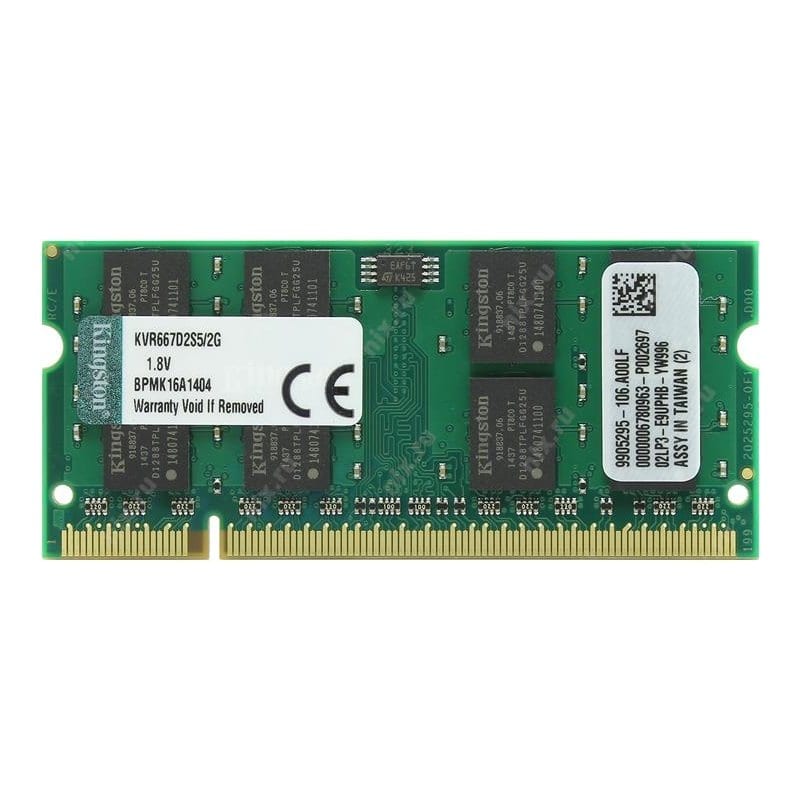 SODIMM DDR2 2GB 667MHz PC-5300 Kingston (KVR667D2S5/2G)