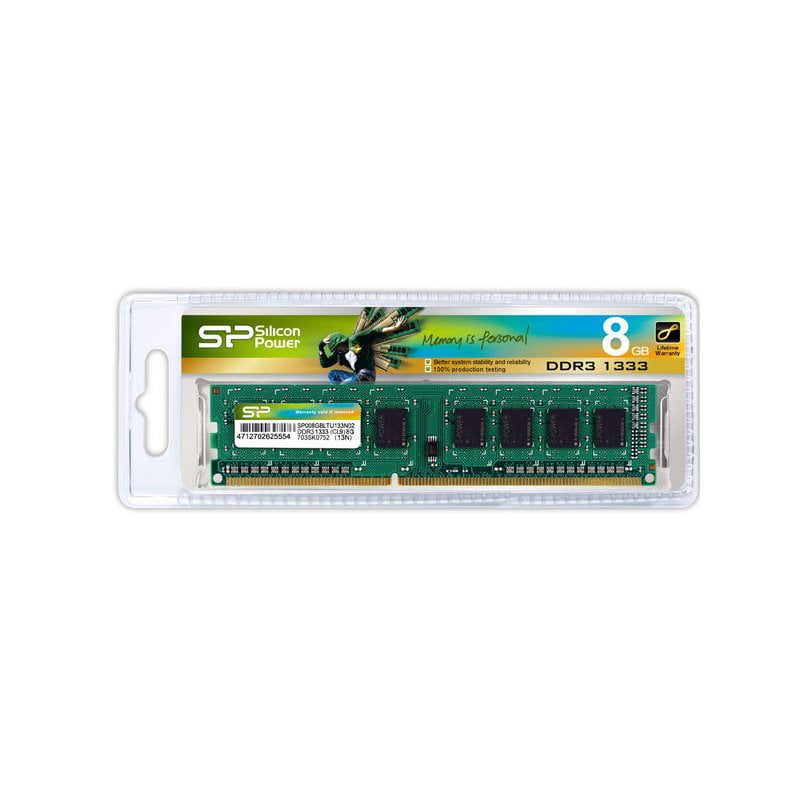 8 GB DDR3 1333 MHz Silicon Power SP008GBLTU133N02