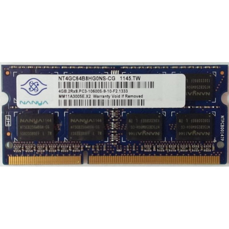 4GB SODIMM PC3-10600 DDR3 1333MHz Nanya NT4GC64B8HG0NS-CG