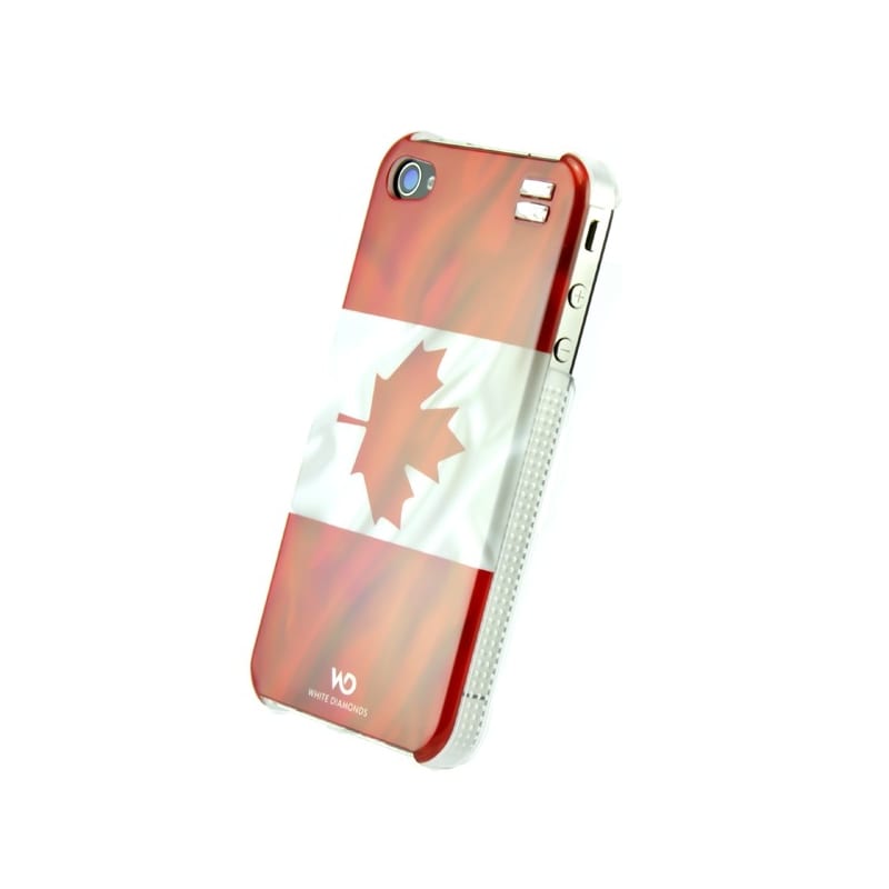Чохол із кристалами для iPhone 4/4S White Diamonds Flag Canada (1110FLA08)