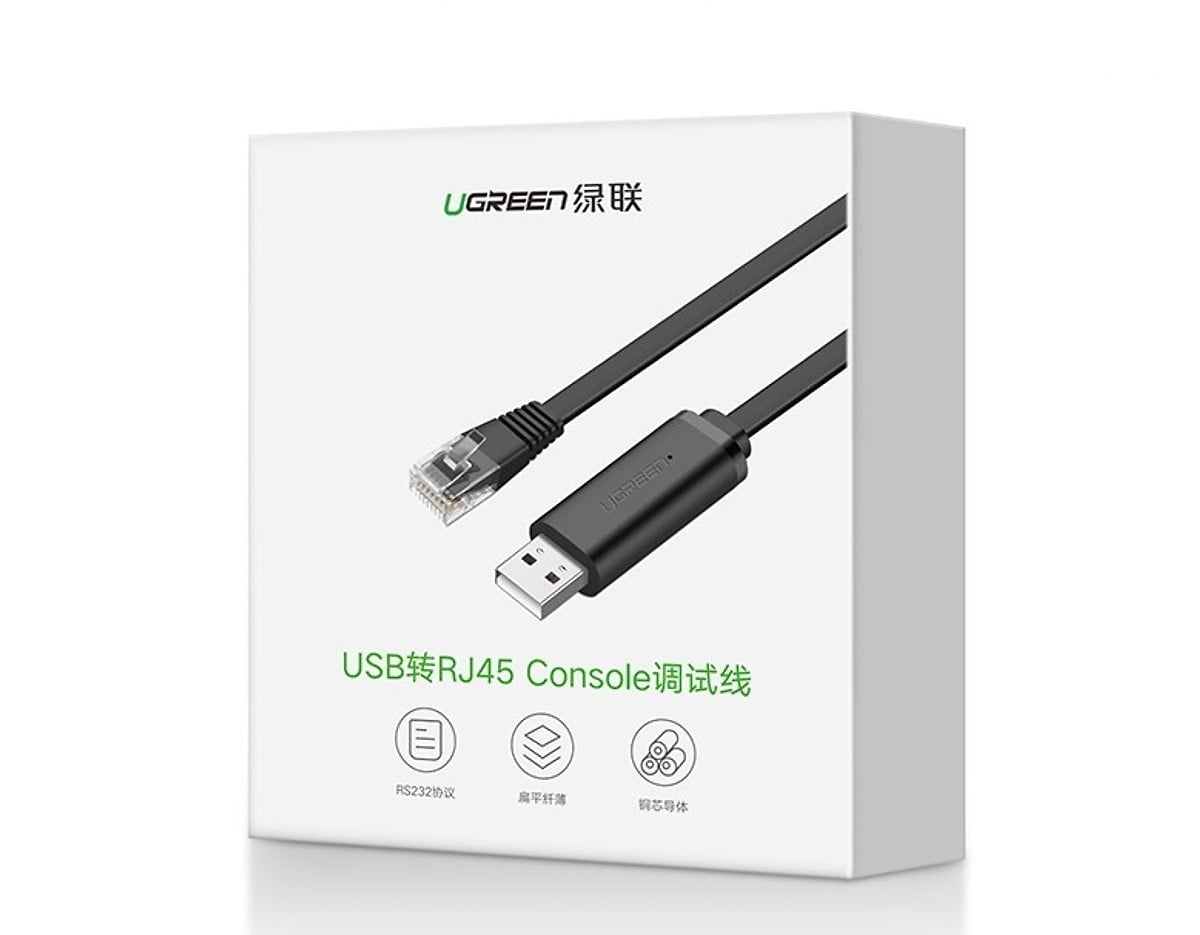 Кабель консольный USB RS232 (RJ45); 1.5 м; Ugreen 50773