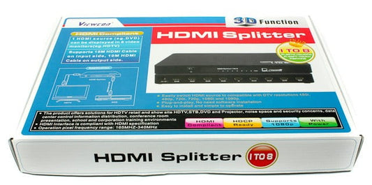 Розгалужувач Viewcon HDMI Splitter 8 портів/3D (VE405)