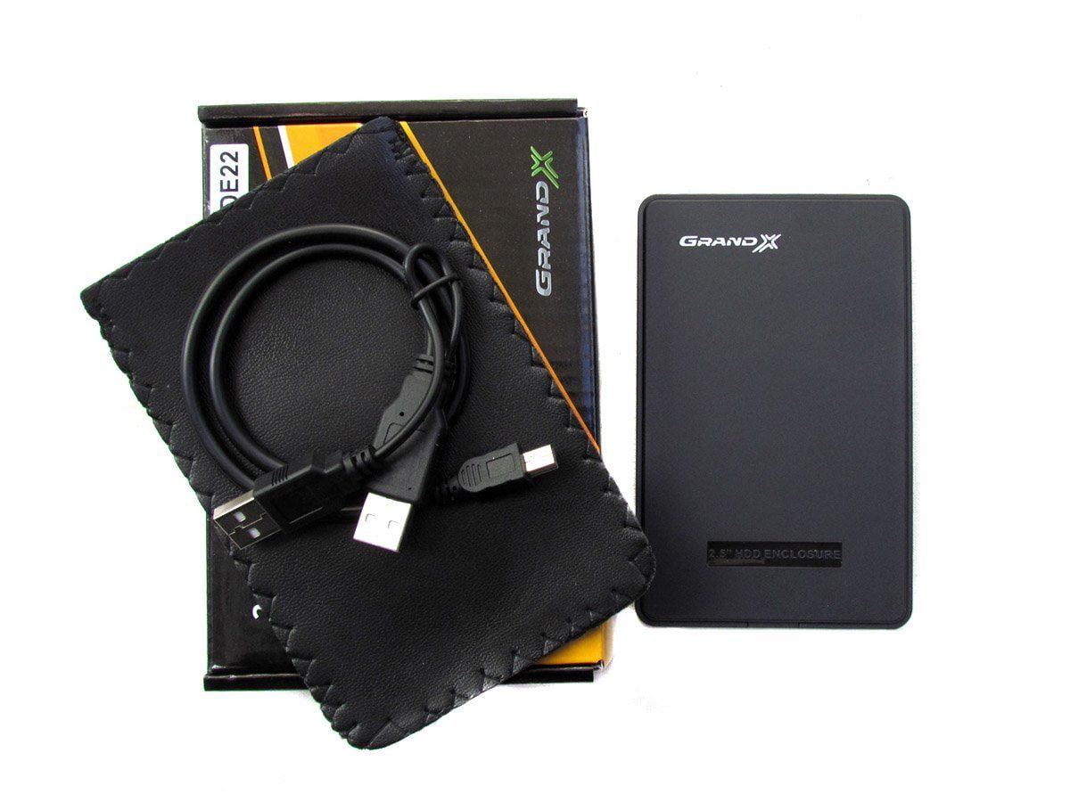 Кишеня зовнішня Grand-X HDE22 2.5'' HDD/SDD/ 1xUSB 2.0/ чохол