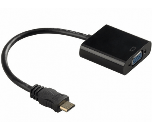 Переходник mini HDMI (папа) на VGA (мама); 30cm; 4K/2K